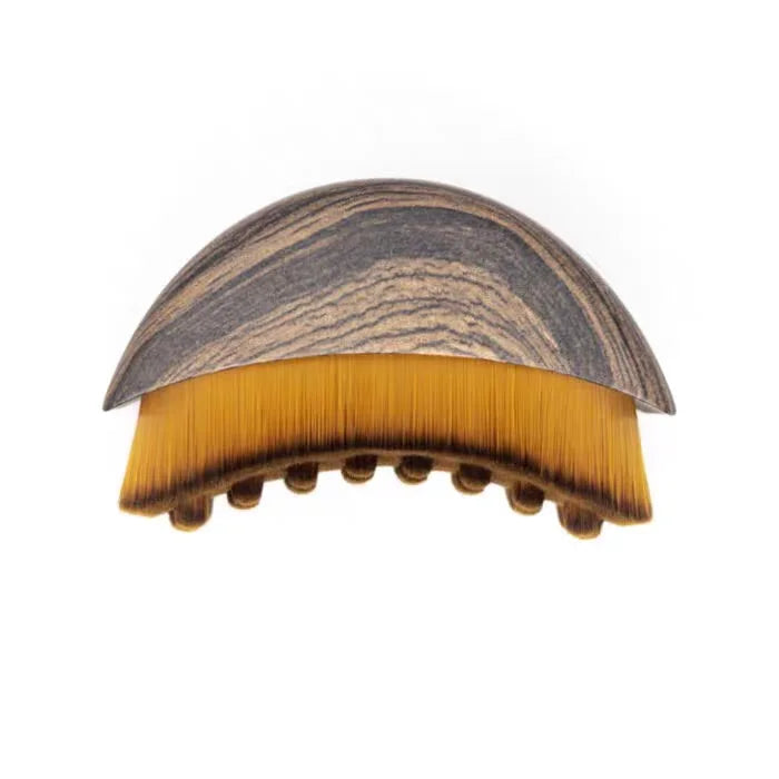 Lymphatic Contour Face Brush Dry Facial Brush Soft Bristles Contoured Lymphatic Massage Tool Home Spa Gentle Exfoliation Brush